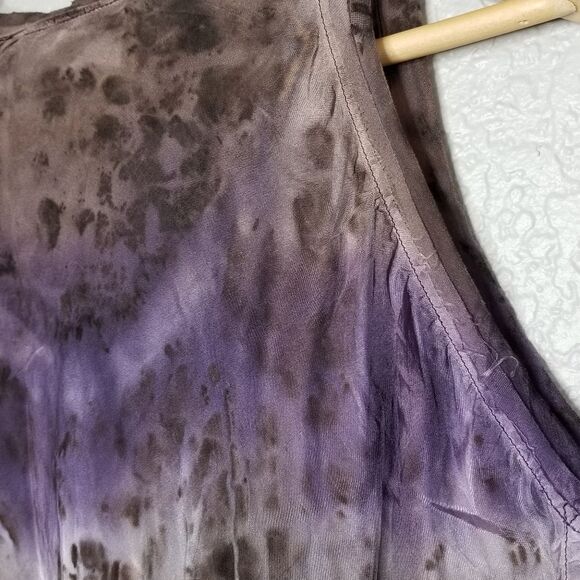 Ma+Ch Marika Charles Amethyst Hand Dyed Silk Tank - Picture 9 of 15